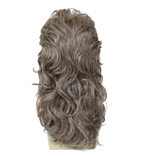 Men's 80s Mullet Wig - 80s Outfit Wig for Men, Retro Costume Wig for Halloween Theme Party Cosplay Daily Wear (Mdeium Ash Brown) - color: 8002-Light Brown
