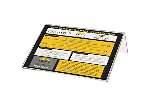 Marketing Holders 2 Pack Acrylic Sign Holder for 5" x 3" Printed Materials Clear Slant Back Plexiglass Countertop Side Load Graphic Image Display for Retail Stores Hotels Offices and Restaurants - size: 5"W x 3"H