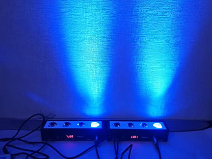 LED Par bar Wall wash Stage Light,SENLAN 4pcsX3W RGB 3-in-1 LED and Full Aluminum House of 7 Modes DMX512 for Disco/Party/Theater