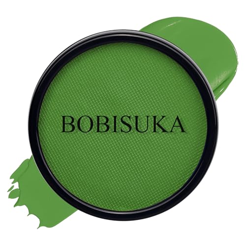 BOBISUKA Light Green Face Body Paint, Water-Based Face Painting for Halloween,Christmas & St. Patrick's Day, Non-Toxic Facepaint for Witch Monster Gamora Goblin Grinch Hulk SFX Makeup Cosplay Party - color: Light Green