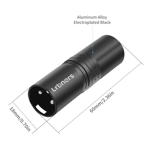XLR Male to Male Audio Adapter, Black Shell Secure Locking Coupling Connector, 3-Pin Lossless Signal Transmission, Durable XLR Extender for Studio & Stage Equipment Cable Adapter 3-Pack