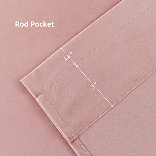 PLEASANT BOULEVARD Chintz Rose Velvet Curtains 63 inch Long Heavyweight Blackout Curtains Rod Pocket Thermal Insulated Darkening Window Drapes for Bedroom Living Room, W52 x L63, 2 Panels - color: Chintz Rose, size: 52"W x 63"L (Pack of 2)