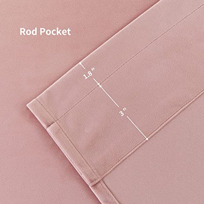 PLEASANT BOULEVARD Chintz Rose Velvet Curtains 63 inch Long Heavyweight Blackout Curtains Rod Pocket Thermal Insulated Darkening Window Drapes for Bedroom Living Room, W52 x L63, 2 Panels - color: Chintz Rose, size: 52"W x 63"L (Pack of 2)