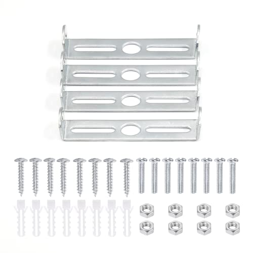 4 Packs Universal Light Fixture Mounting Bracket Square Kit,3 inch Ceiling Light Plate Wall Mounting Bracket Crossbar for Chandelier, Outdoor Lighting etc.(75x18mm) - size: 75x18mm