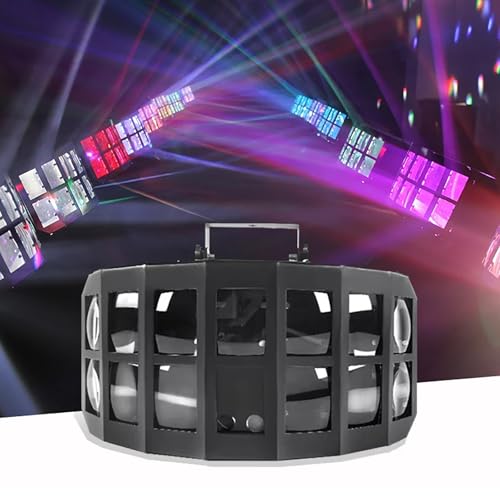 DJ Lights Party Light, Stage Disco Light 4 in 1 RGBW Derby Beam, Led Strobe, Remote & DMX Control Perfect for Wedding Bar Club Disco Party Festival Stage & DJ Lighting, Black