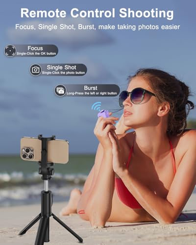 [New Upgrade, Easy to Use] TikTok Scrolling Ring Remote Control, Camera Shutter Remote, Wireless Bluetooth Scrolling Ring for iPhone, iPad, iOS, Android - Light Purple - color: Light Purple