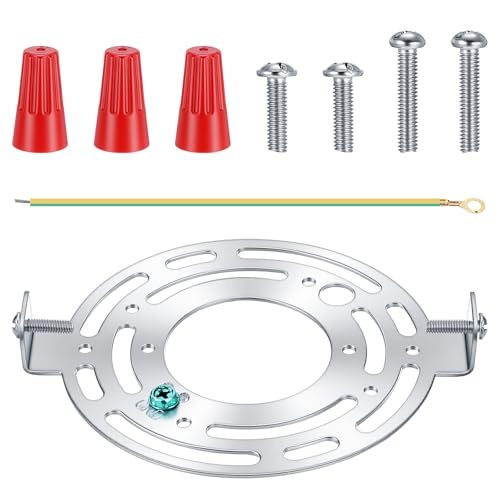 125mm /4.9 Inches Light Fixture Mounting Bracket, Round Light Crossbar with Screws and Nuts Heavy Duty Ceiling Light Mounting Plate for Wall Lights Ceiling Lighting Pendant Chandelier