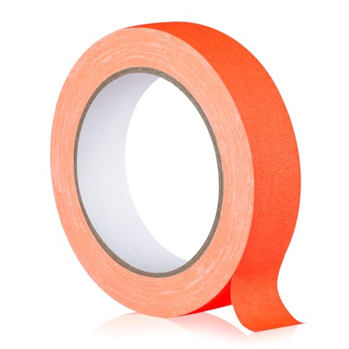 GEYYANG Orange Spike Tape, 1in x 20yd, Fluorescent Gaffers Tape | Gaffer Tape for Marking,Labeling,Residue Free,Non-Reflective - color: Orange, size: 1 Inch x 20 Yards