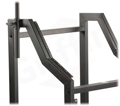 GRIFFIN Rack Mount Cart Stand & Top Mixer Platform 25U (Studio-XPRO Steel Series) – Rolling Music Booth Case Holder – Sound Stage Audio Equipment DJ Gear Display for Amplifier, Effects