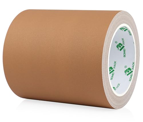 BOMEI PACK Brown Matte Gaffer Tape Non-Reflective 5inch x 20yds No Residue Hand Tear Fabric Self-Adhesive Tape for Labeling, Cable, Photography, Painters,Walls,Electrical and Cords - color: Brown