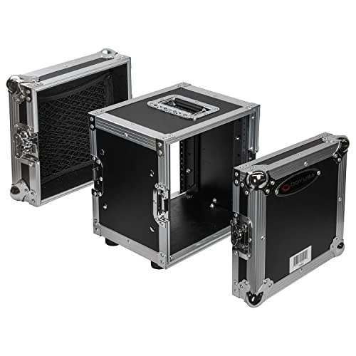 6U Half Rack Flight Case - color: Silver, size: 12.75" W x 16.5" D x 12.75" H