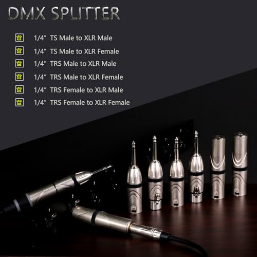 XLR to 1/4 6.35MM Microphone Audio Adapter,1/4" TRS Female to XLR Male Splitter,6.35mm Stereo Female to 3PIN Male Guitar Converter - color: XLR Male to 1/4 TRS Female(D1053)