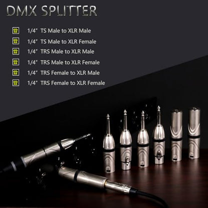 XLR to 1/4 6.35MM Microphone Audio Adapter,1/4" TRS Female to XLR Male Splitter,6.35mm Stereo Female to 3PIN Male Guitar Converter - color: XLR Male to 1/4 TRS Female(D1053)