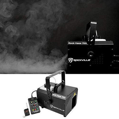 Audiosavings Bundle: (2) Chauvet DJ SlimPar Pro W USB Variable White D-Fi LED Par Can Wash Light Fixture Bundle with Rockville ROCKHAZE 700 CFM DMX Haze Machine Water Based DJ/Club Hazer (3 Items)