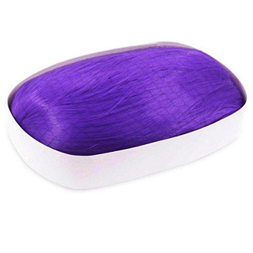 Akstore 28 inch Fashion Wigs Long Wavy Curly Hair Cosplay Wig (Purple) - color: Purple