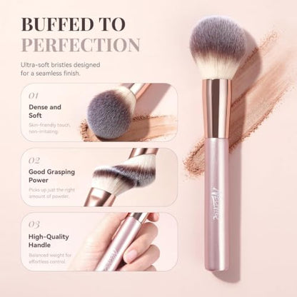 14 PCS Professional Makeup Brushes Set with Travel Cosmetic Bag(Pink) | Luxe Soft Synthetic Face & Eye Makeup Brush Kit for Foundation, Powder, Blush, Concealer, Eyeshadow, Contour, Eyebrow - color: 14PCS-0-Pink