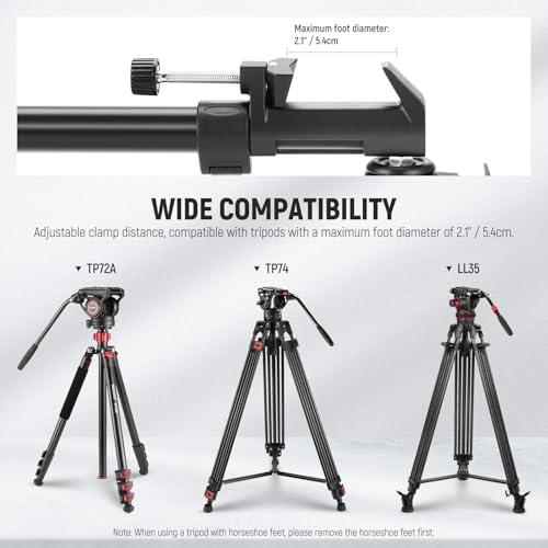 NEEWER Photography Tripod Dolly, Heavy Duty 33 lb Capacity Tripod Wheels | 2 inch Rubber Wheels, Adjustable Leg Mount and Carry Bag for Canon Nikon Sony DSLR Cameras, Camcorder, Photo Video Lighting - style: NW-600 with 2" Wheels