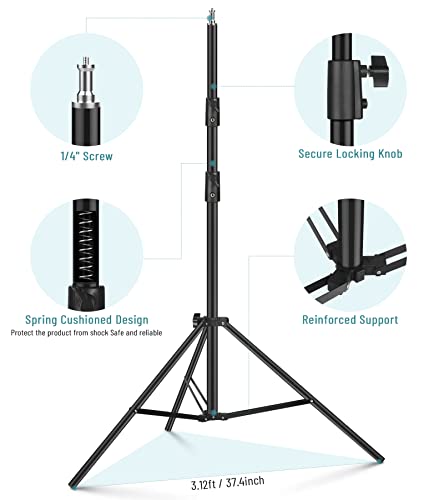 Photography Light Stand Heavy Duty Tripod, Sdfghj 9.2 ft/110''/280cm Aluminum Lighting Stand for Relfectors Photographic Portrait, Softbox, Umbrella, Strobe Light, Flash, Ring Light, with Carry Bag