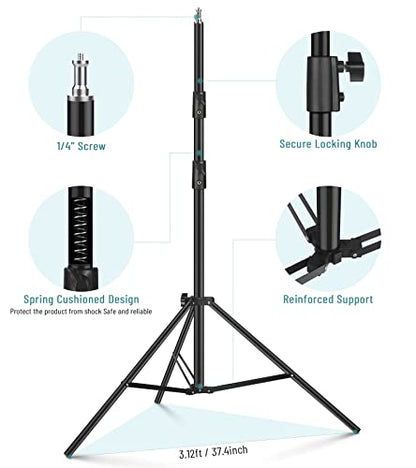 Photography Light Stand Heavy Duty Tripod, Sdfghj 9.2 ft/110''/280cm Aluminum Lighting Stand for Relfectors Photographic Portrait, Softbox, Umbrella, Strobe Light, Flash, Ring Light, with Carry Bag
