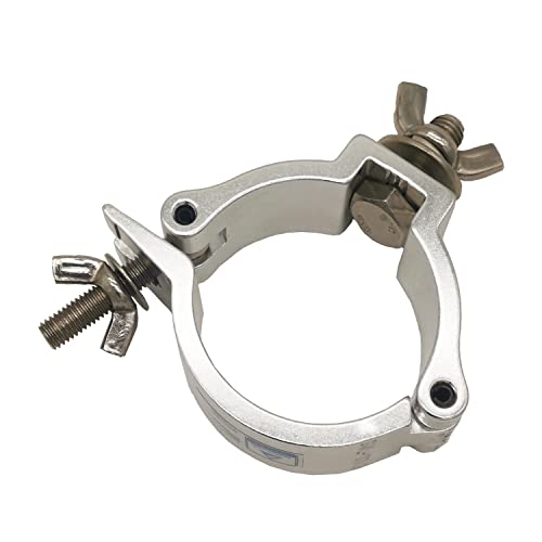 Lighting Clamp 2.28-2.36 Inches Truss O Clamps 220lbs Heavy Duty DJ Aluminum Alloy Stage Light Hook Mount Fit F44 58-60mm OD Pipe truss Dia. (1 Piece Silver Clamp) - color: 1 Piece Silver Clamp