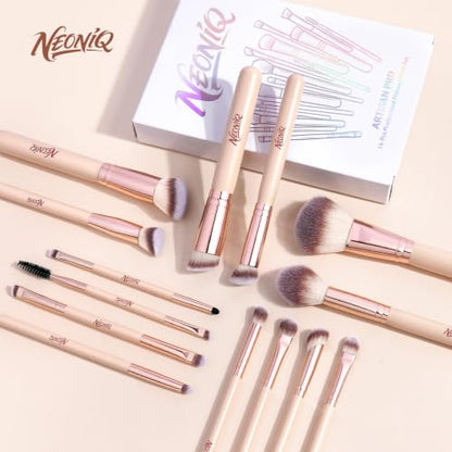 14 PCS Professional Makeup Brushes, Makeup Brush Set, Foundation Powder Blending Concealer Eyeshadows Blush Cosmetics Brushes,Versatile Face Make Up Tools For Liquid, Cream, Loose(Pink) - color: 14Pcs-Pink