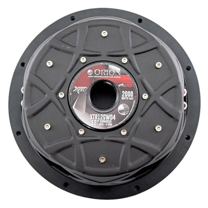 ORION XTR12SWD4 XTR Series 12" Shallow Subwoofer, 2000W, Dual 4 Ohm | 2000W Max, 500W RMS, Dual 2" Voice Coil, UV-Coated Cone, NBR Surround, Slim Design, Car Audio - style: 12" - DUAL 4 OHM