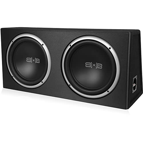 BELVA BPKG210v2 1000W Dual 10" Car Subwoofer with Ported Enclosure, Monoblock Amplifier, Wiring Kit and Remote Bass Knob - size: 1000W Dual 10"
