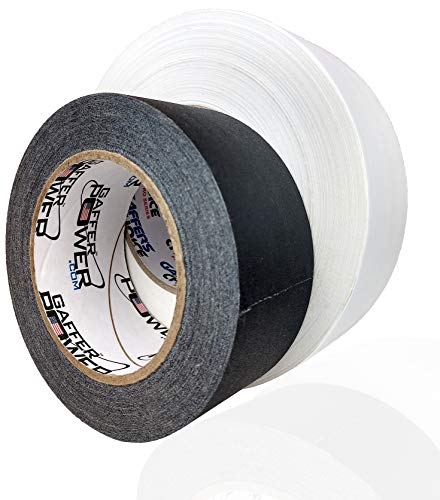 Gaffer Tape Gaffer's Choice Ultra - White Gaffers Tape 2 Inch x 60 Yard - THE Biggest ROLL - Heavy Duty Tape - Easiest to Tear Cloth Tape - color: White