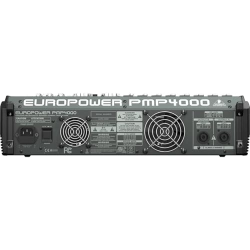 Behringer Europower PMP4000 1600-Watt 16-Channel Powered Mixer with Multi-FX Processor and FBQ Feedback Detection System with 2 Pack 25' XLR M to XLR F Cable