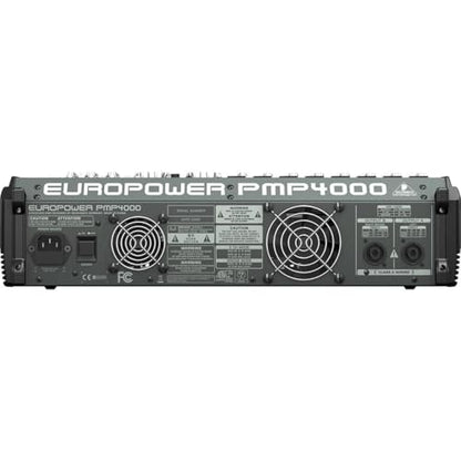 Behringer Europower PMP4000 1600-Watt 16-Channel Powered Mixer with Multi-FX Processor and FBQ Feedback Detection System with 2 Pack 25' XLR M to XLR F Cable