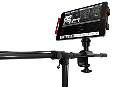 IK Multimedia iKlip 3 Tablet Holder for mic Stands, fits iPad and Android Tablets Between 7" to 12.9" with an Adjustable 360° Swivel and Soft-Touch fit - style: Stand mount