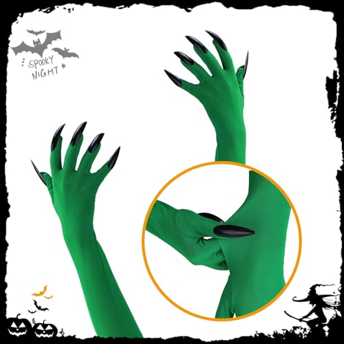 Witch Costume Set, Including Glasses, Witch Hat, and Gloves for Party, and Themed Events, Movie Costume Props, Suitable for Fan Role-Playing