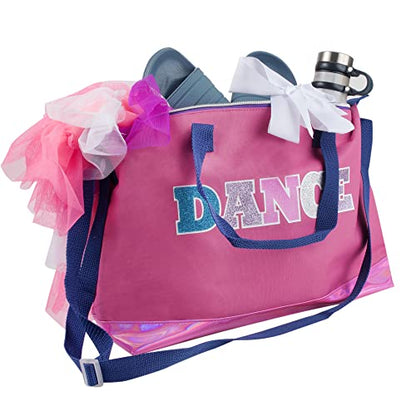 Garment Dance Shoulder Bags for Girls, Teen Dancers, Costumes, Boys | Holographic Glitter Dance Bag for Kids - color: Dance 1