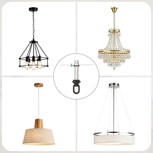 4" Universal Light Fixture Cross Bar Kit, 2 Set 1/4 IP Center Ceiling Light Plate Mounting Hardware Repair Set Dark Brown - color: Dark Brown