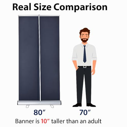 Heavy Duty Retractable Banner Stand 36"x72"--90" 1 UNITS with Padded Canvas Bag (STAND ONLY) for Business Promotion Advertising, Stores, Trade Show, Birthday，Wedding and other Events Displays (36")