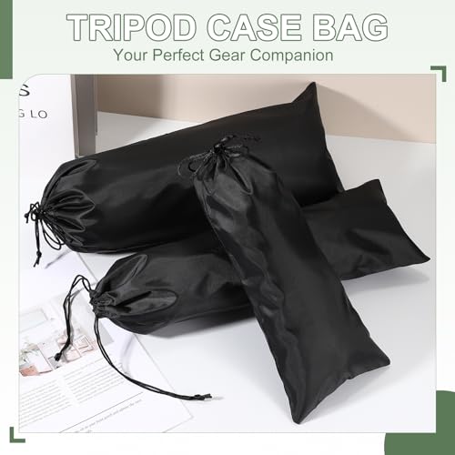 Tripod Case Bag, Nylon Tripod Storage Bag, Long Foldable Monopod Compact Carrying Organizer Pouch- Fitting for (Monopod/Light Stand/Umbrella/Travel) 24 x 6 In & 2 Pack & Black - size: 24 x 6 In