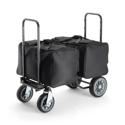 On-Stage UTC5500 All-Terrain Utility Cart (Rolling Dolly Handcart, Heavy-Duty Transportation, Load in and Load Out Equipment, Adjustable Length, Treaded Wheels and Locking Casters, Black Finish)