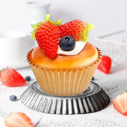 Artificial Fruit 6Pcs Realistic Artificial Cupcake Models for Kitchen Bakery Art Painting Classroom Teaching Food Display Photography Props Decoration - size: 2.55 Inch