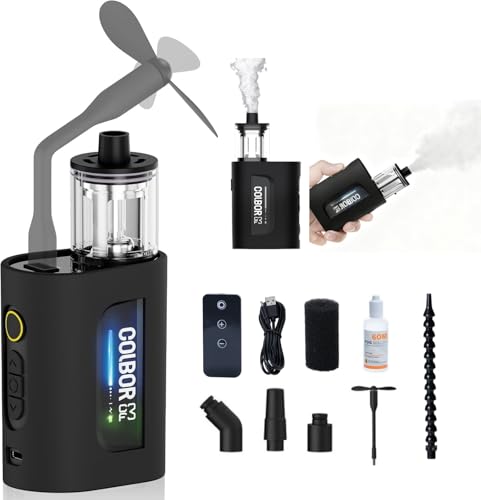 COLBOR CF3 Mini Fog Machine Portable Smoke Machine Fog for Photography,Fogger Haze Maker for Stage Streaming Parties Weddings Scene Effect Content Creator - size: CF3