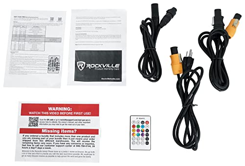 Rockville Wet PAR PRO Black RGBWA+UV Indoor/Outdoor Par Wash Light, 12-Pack