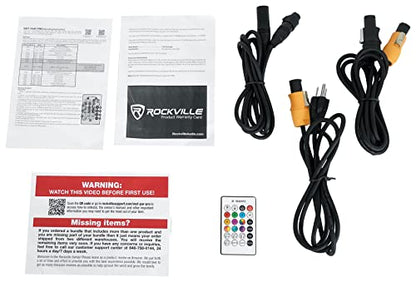 Rockville Wet PAR PRO Black RGBWA+UV Indoor/Outdoor Par Wash Light, 12-Pack