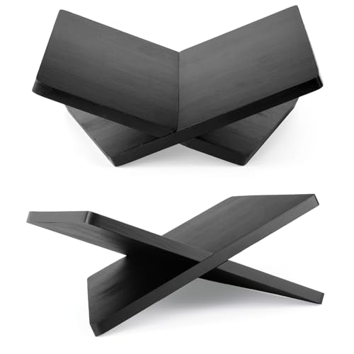 15° Angle Book Display Stand for Cookbooks, Textbooks,Magazines & Tablets - color: Black- Wood