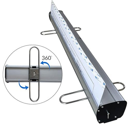 33.5"W x 80"H Retractable Banner Stand – Standard Roll Up Banner Display with Padded Carrying Bag for Trade Show, Exhibition, Store Promotion & Advertising Events 1 Pack (Stand Only)