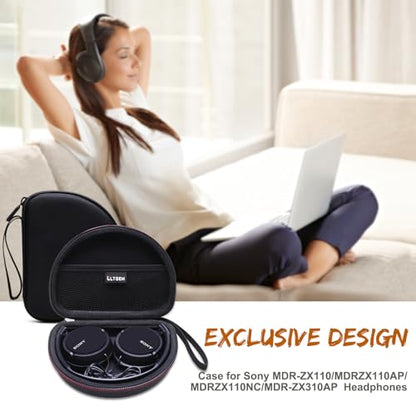 Case for Sony MDR-ZX110/ZX110AP/ZX310AP Wired On-Ear Headphones White - color: White