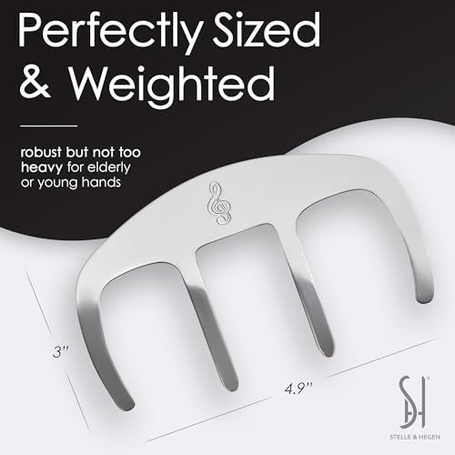 Stelle & Hegen Piano Book Holder - Music Book Clip, Sheet Music Holder | Stainless steel music page holder for piano, keyboard, guitar and violin; treble clef design, gift for piano players - style: Modern Edition