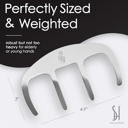 Stelle & Hegen Piano Book Holder - Music Book Clip, Sheet Music Holder | Stainless steel music page holder for piano, keyboard, guitar and violin; treble clef design, gift for piano players - style: Modern Edition