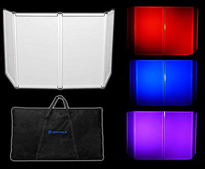 Audiosavings Bundle: Chauvet DJ EVE E-100Z 100W White Ellipsoidal LED DMX GOBO Projector Spot Light Bundle with Rockville RFAAW DJ Event Facade with Lightweight Metal Frame (2 Items)