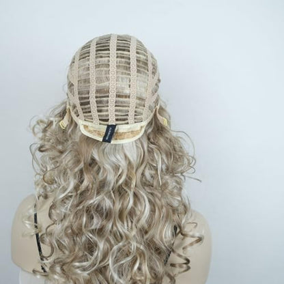 Aimole Long Curly Wigs Synthetic Blonde Highlighted Cosplay Women Wig Heat Resistant Hair (H16/613) - color: H16/613 Blonde Highlighted