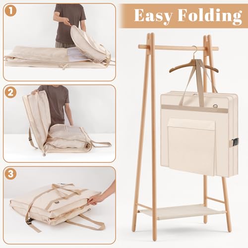 Upgraded Version 65" Wedding Dress Garment Bag Dress Bags for Gowns Bridal Dress Travel Bag with 12”Gusseted and Accessory Pockets for Wedding Dress, Puffy Gowns, Equipped with Shoulder Straps - size: 24 X 65 inch