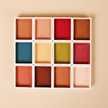 Narrative Cosmetics Alcohol-Activated Refill Pan for Hazelnut Tone Palette — Single Replacement Makeup Pan, Waterproof Tattoo Cover & SFX Makeup, Highly Pigmented, Skin Tones - color: Hazelnut